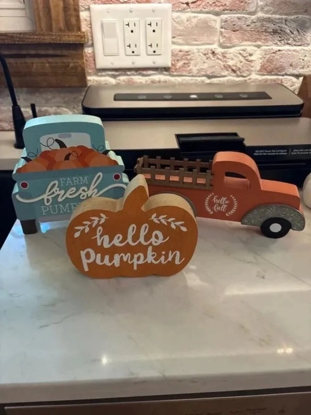hobby lobby wooden Fall decor lot hello fall -fresh pumpkins